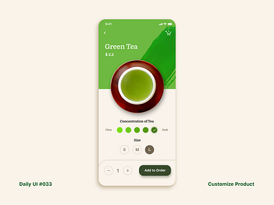 Daily UI #033 Customize Product app customize customize product dailyui dailyui 033 interface order ui