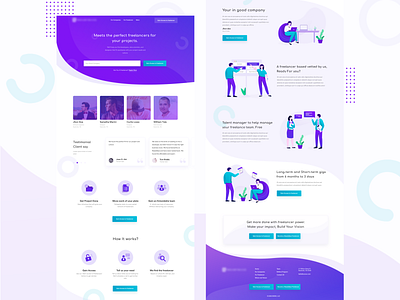Hiring Contractor Platform Landing Page contractor design freelancer hiring hiring contractor hiring website illustration ui user experience user interface ux website