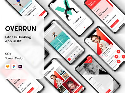 OVERRUN - Fitness, beauty, class, concert & event booking app design appdesign booking booking app clean concert dark mode dark theme event app fitness app healthy light mode light theme mobile app ui ui design ui kit ui ux uikit user interface