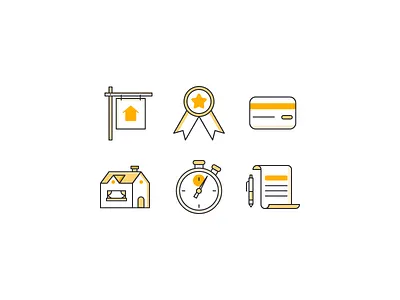 Email Icons finance housing icon icon set iconography icons line loan mortgage real estate