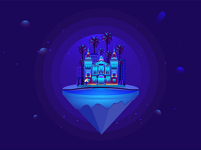 Illustration City adobe illustrator adobe photoshop buildings colorful graphic design illustration sky trees