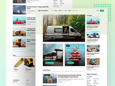Wonder - Web Design app blog design experience homepage interface lander landing page product responsive typography ui user ux web website