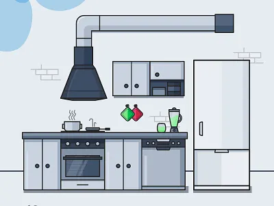 Vector kitchen affinitydesigner design illustration vector vector art