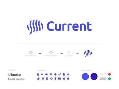 Current Identity branding communication current identity logo logotype mark mentalhealth minimal portal type typeface vector