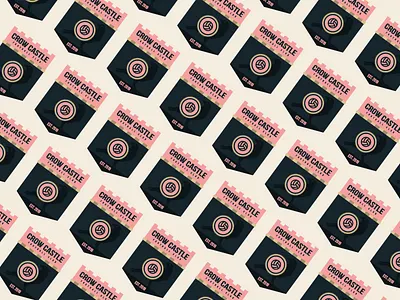 Crow Castle F.C Pattern animal badge bird birds branding castle challenge crest crow crows design football icon illustration jrdickie logo pattern soccer sport vector