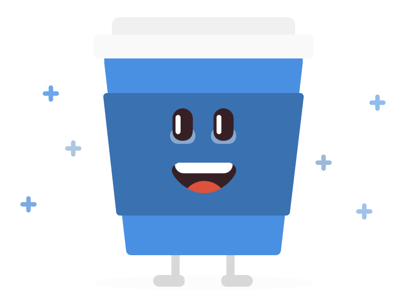 Coffee Cup animated gif animatedgif animation blue clean coffee coffee cup flat gif illustration motion simple