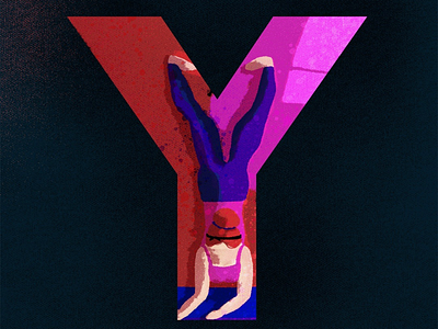 Y for yoga 36days y 36daysoftype art artwork creative design digitalart digitalillustration graphicdesign illustration type typography yoga