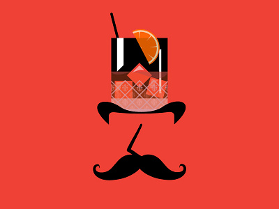 Negroni Poster color design iconography illustration vector