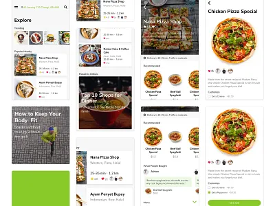 Food App Concept clean mobile simple sketchapp