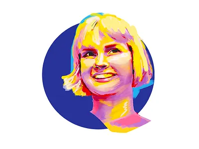 Self portrait 2 colorful digital painting illustration person portrait portrait illustration