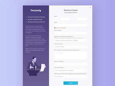 Composely Form form purple speech survey ui web