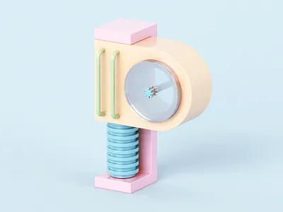 P 36 days of type 3d abstract c4d candy letter plastic