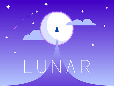 Lunar || Expect The Moon branding clean design expect the moon illustration lunar moon space stars vector