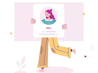 My card design flat illustraion