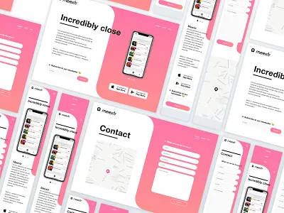 Meextr web 2018 app crush dating app gif interaction animation ios iphonex iphonexs message mobile app motion options slide menu typing ui ux design