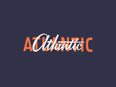 Altantic Logotype atlantic brand agency brand design brand development brand identity brand identity design branding branding agency focus lab identity identity design identity designer lettering logo logo design logotype restaurant script lettering typography