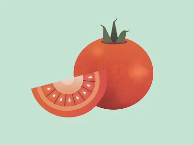 Tomato Illustration design flat food icon illustration logo minimal photoshop play series texture tomato vegetable