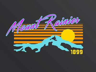 Synthwave - A Rebound 80 style 80s 80s shirt apparel feedbackplease figma mount rainier mountain mountains mt rainier outrun rainier watch retro synthwave t shirt