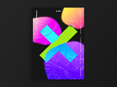 Day 007 - X 365challenge binary day designeveryday droplet gradient nemezyx poster poster a day shadow shape x