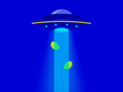 Illustration | Just landed: Litecoin and Ethereum coin coins crypto cryptocurrency design draw drawing illustration mars photoshop space ufo vector