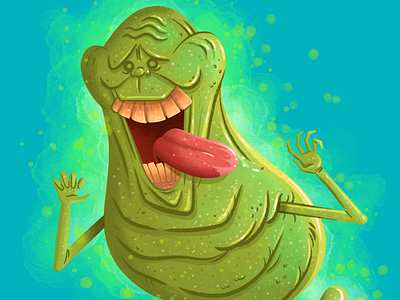 Slimer fanart ghost ghostbusters illustration slimer