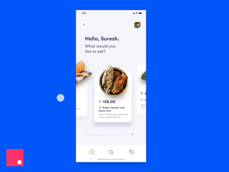 Food Ordering App Concept-Interaction food food order food ordering app interaction interaction design interface invision studio ios studio ui ux