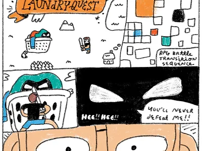 Come back when you’re LV. 99 art comic game illustration illustrator laundry story