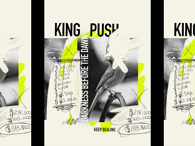 King Push bird cardina collage graffiti hip hop pusha t rap virginia