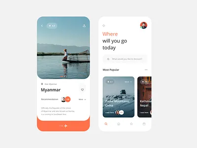 Travel App app clean design minimal mobile travel traveling ui ux web