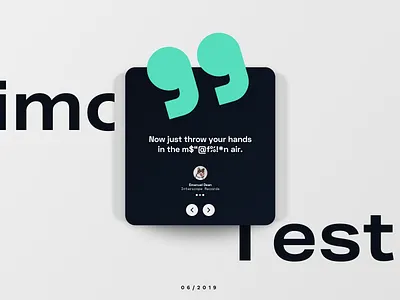 Testimonial quote testimonial type typography ui uichallenge website