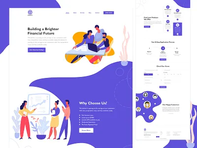 Finance Loan Website adobe xd design finance finance business finance financial home page home page design homepage landing page loan money photoshop single page website ui ux ui design web design web design company website