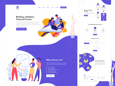 Finance Loan Website adobe xd design finance finance business finance financial home page home page design homepage landing page loan money photoshop single page website ui ux ui design web design web design company website