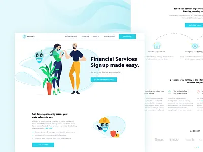 Selfkey🔑 bitcoin blockchain crypto currency design ethereum ethworks flat illustration landing typography ui ux vector web website