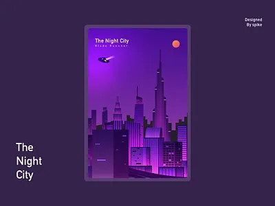 The Night City design illustration ui