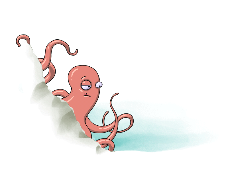 Octopus 2d animation animated animated gif animation animation 2d artwork character character design concept concept art design illustration octopuss sea