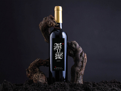 Le vin des moines black and white branding creative design identity illustration illustrator logo typography
