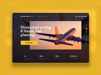 Group Desk avia groupdesk minimal plane ui web website