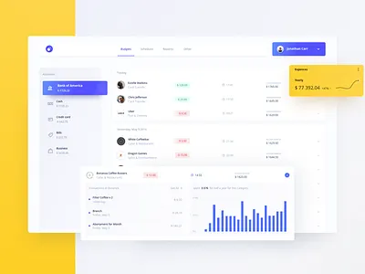 Budget Saver 2019 trend app clean creative dashboard design graphic product design sketch ugem ui ux web web design