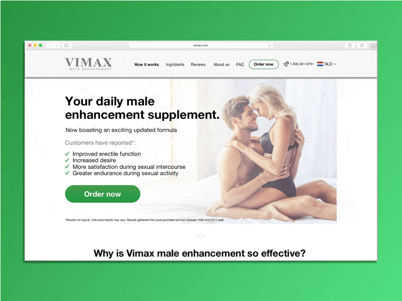 Vimax Landing page adaptive branding landing landing page landing page design onlinestore redesign ui uidesign ux website