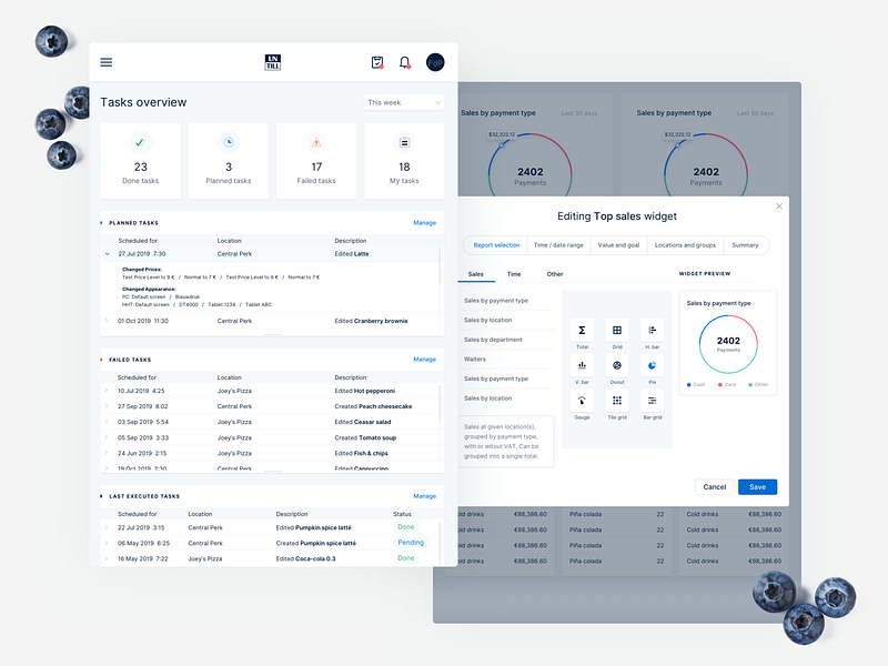 Untill - an all-in-one platform for hospitality management app dashboard design desktop grid hotel management point of sale product design redesign responsive restaurant tablet ui untill ux web web app web design webdesign
