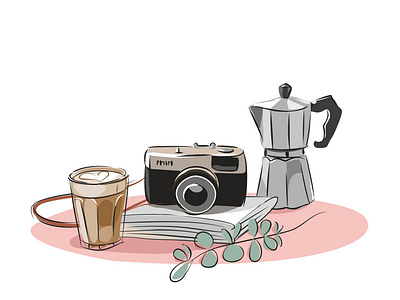 cofffee break illustration flat illustration vector