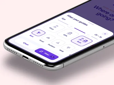 City guides iOS: Filters app appdesign cards clean design filters interface ios iphone mobile mobile ui product design search ui ux white