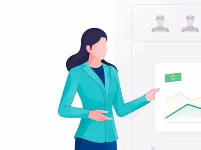 Presentation WIP design illustration presentation presenting woman