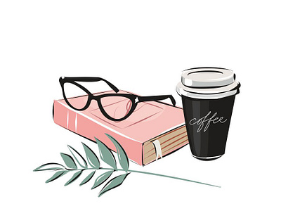 coffee break work hard flat illustration vector