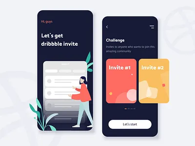 Dribbble invites - Mobile app concept app application arounda concept debut design dribbble flat hello dribbble illustration interface invite ios logo mobile sketch ui ux web