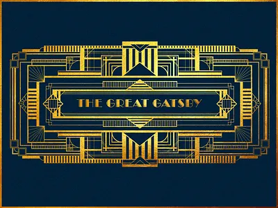 Art Deco Design art artdeco artwork design gold great gatsby illustration linework shine ui