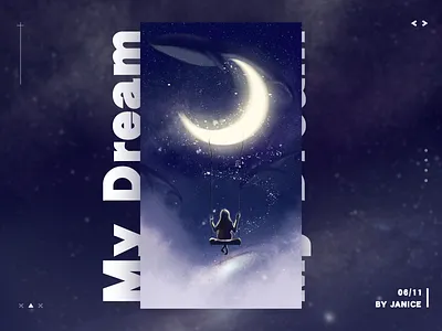 My Dream a ai blue design dream flat