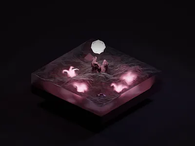 Crystal in the sea blender3d crystal isometry ocean sea