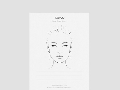 MUAX: Face Chart branding branding agency branding studio face chart illustration logo makeup artist portrait
