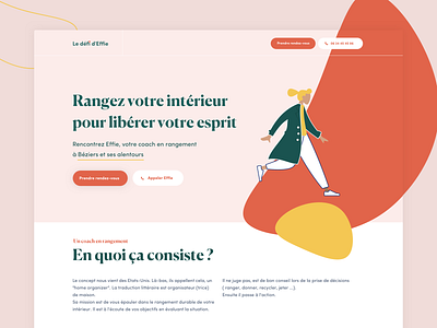 Effie, Home Organizer — Landing page design home home page homeorganizer homepage humaaans illustration landing landingpage website